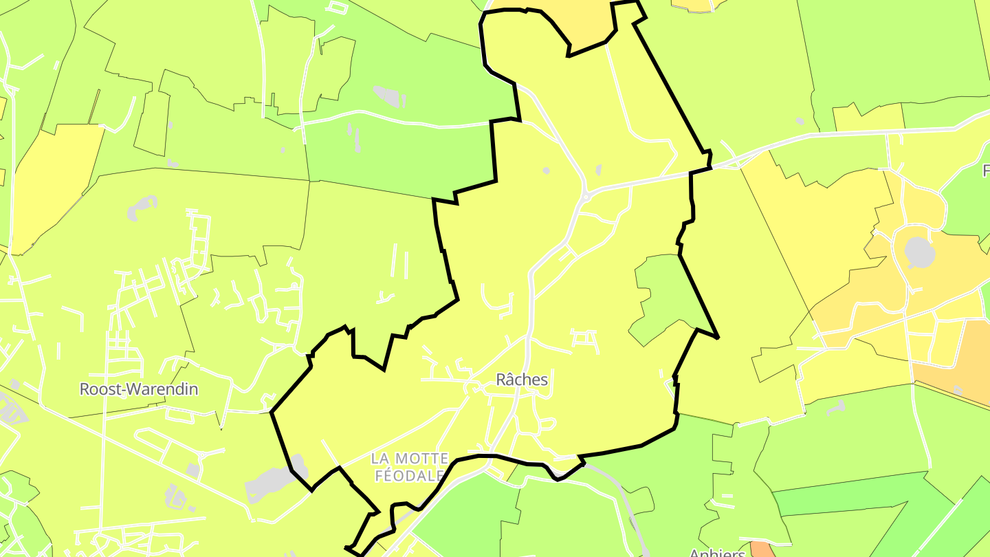 Carte des prix de l'immobilier Râches