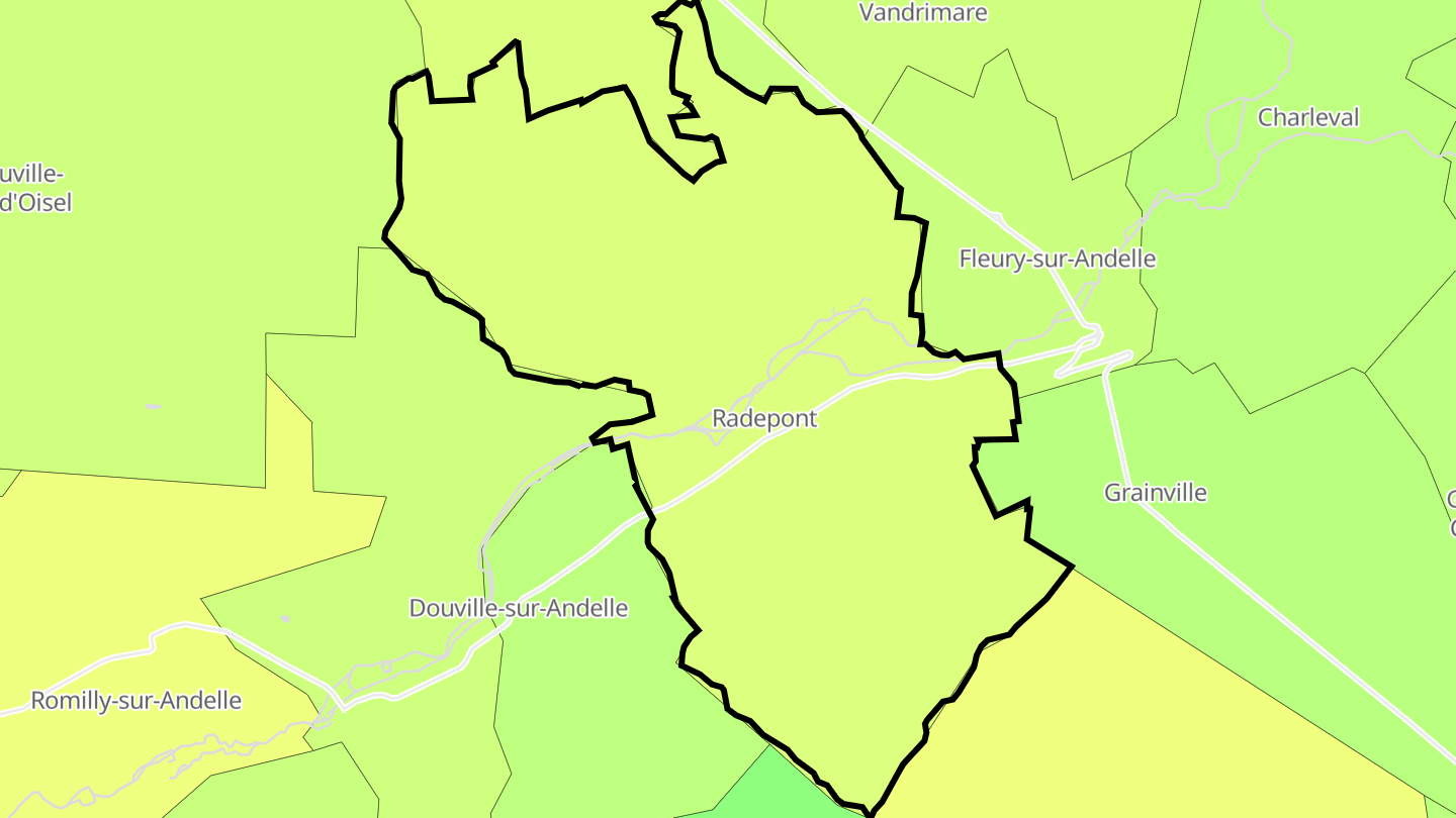 Carte des prix de l'immobilier Radepont