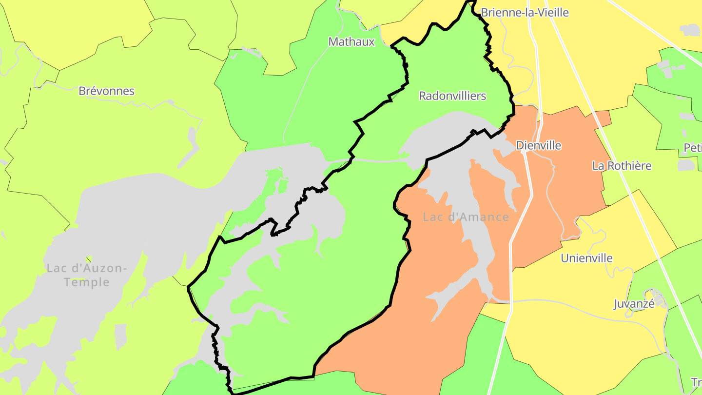 Carte des prix de l'immobilier Radonvilliers