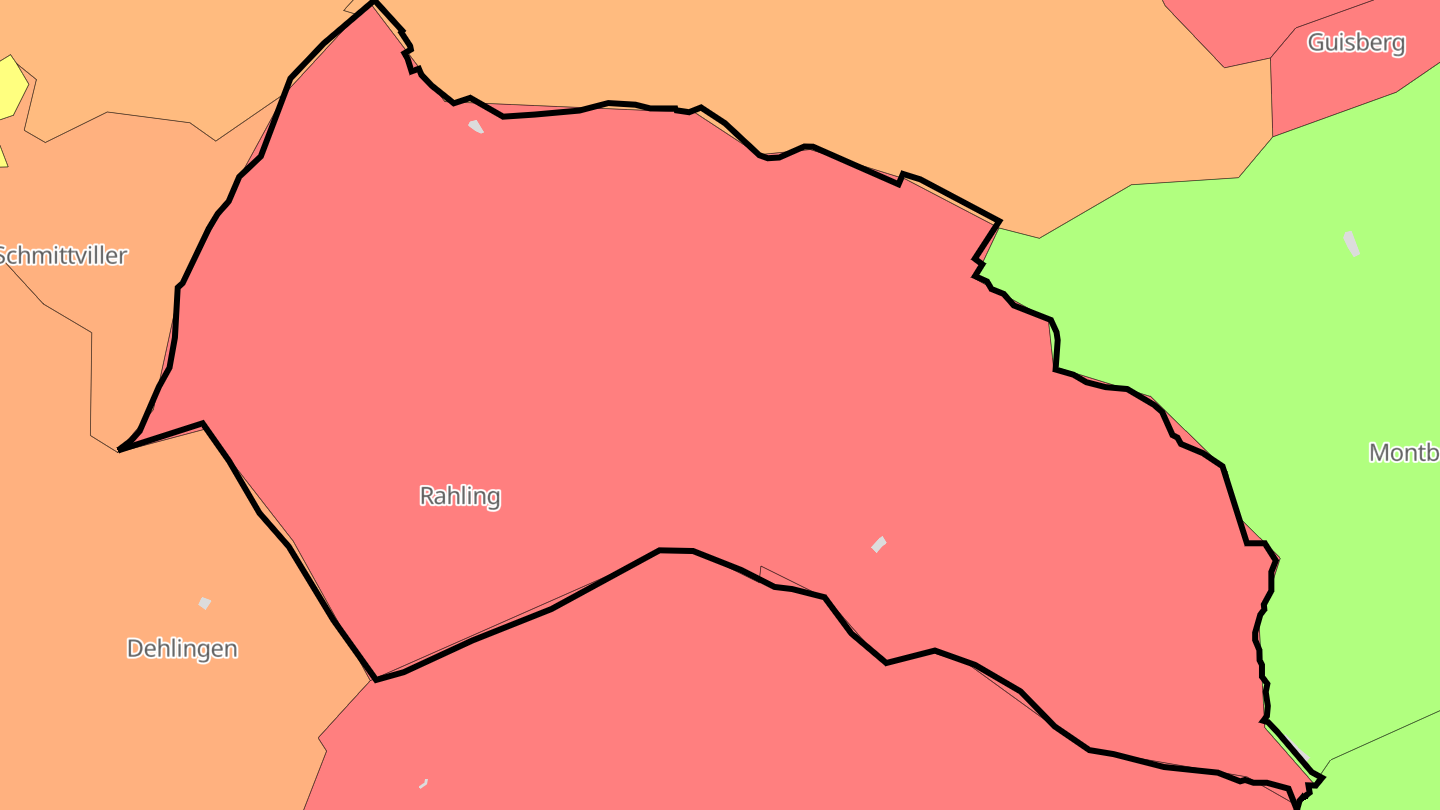 Carte des prix de l'immobilier Rahling