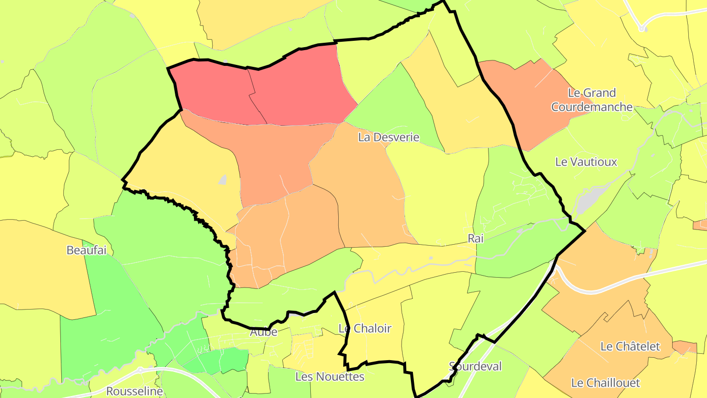 Carte des prix de l'immobilier Rai