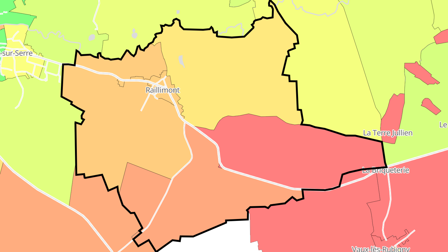 Carte des prix de l'immobilier Raillimont