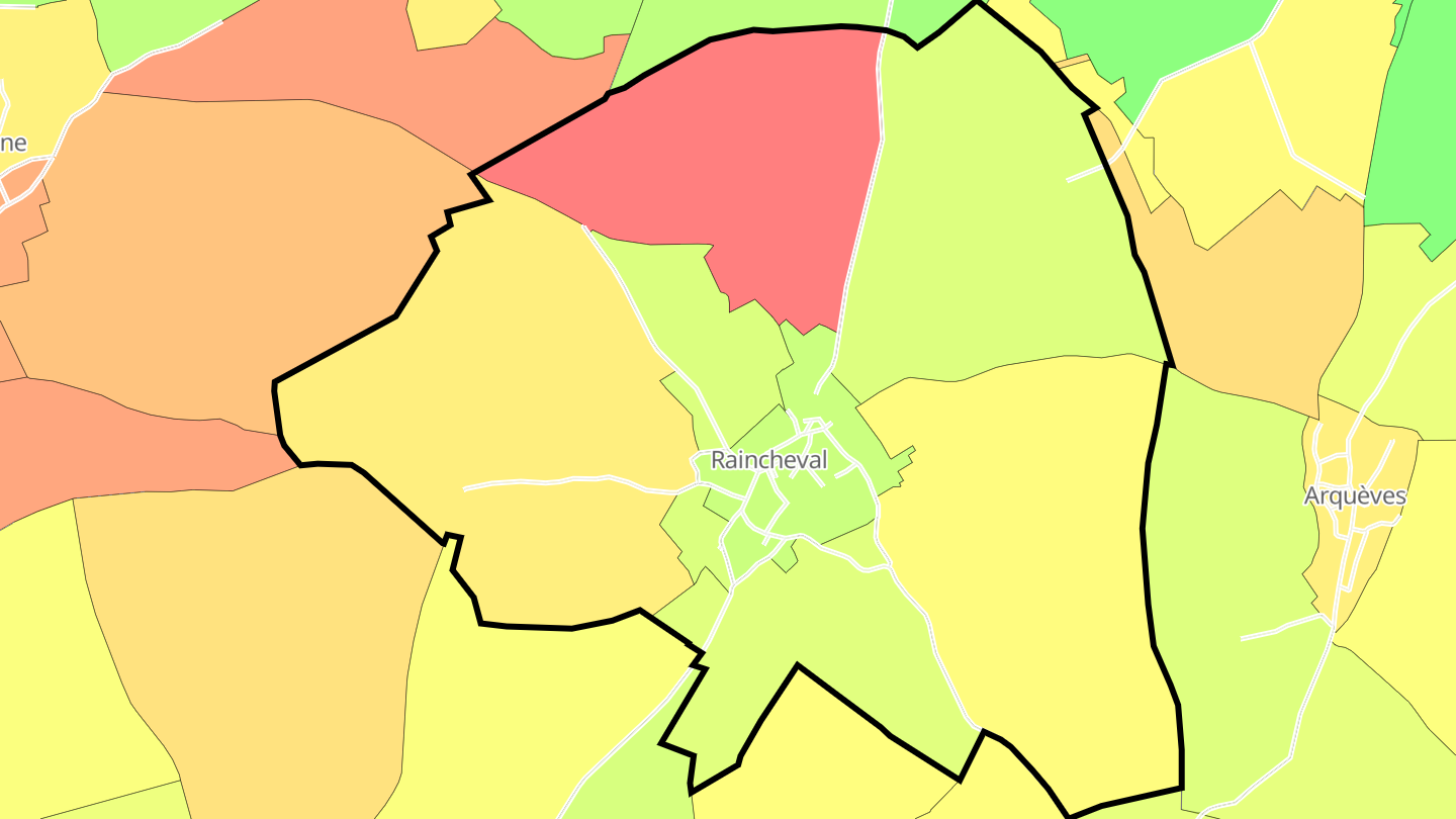 Carte des prix de l'immobilier Raincheval