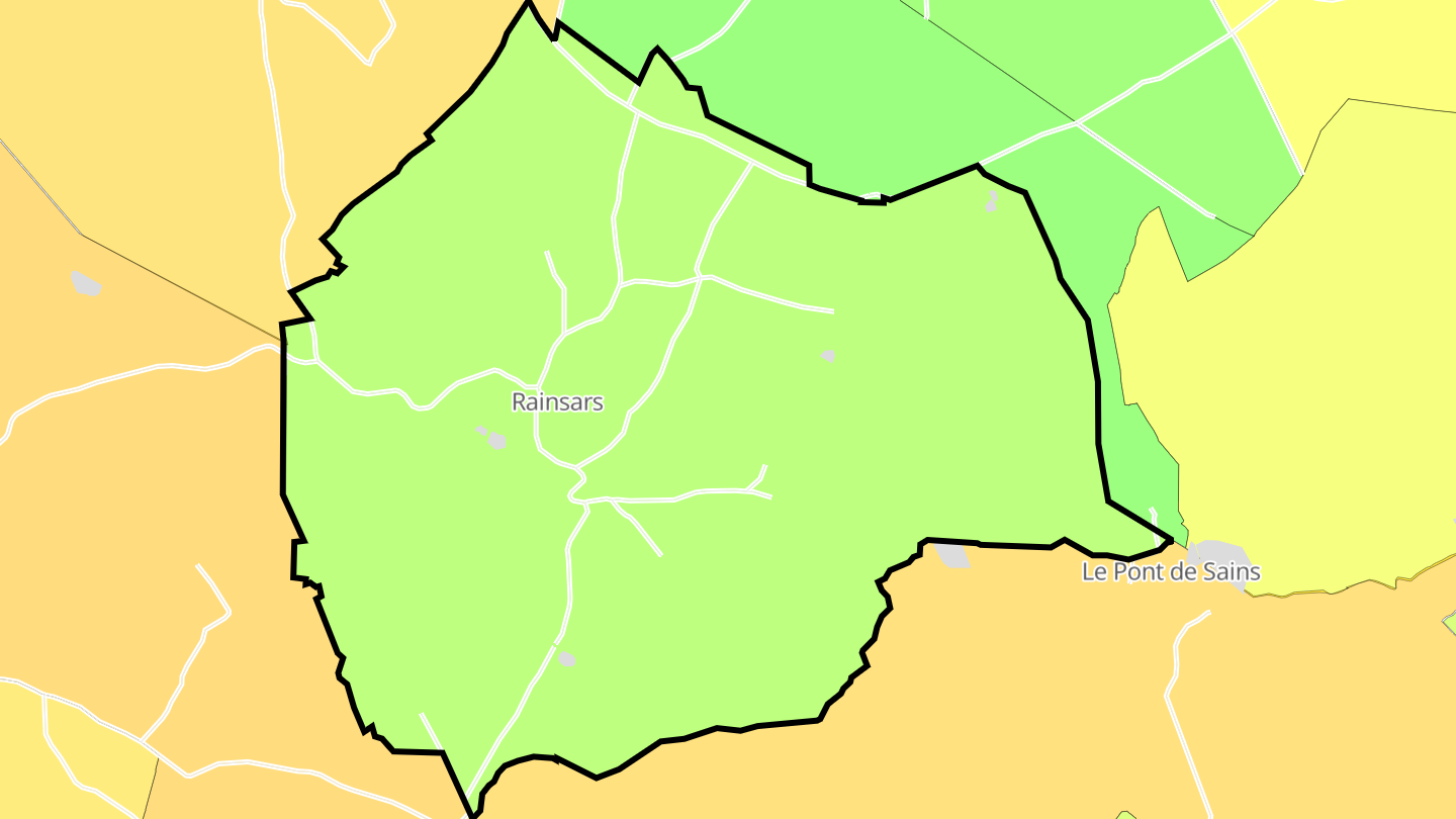 Carte des prix de l'immobilier Rainsars