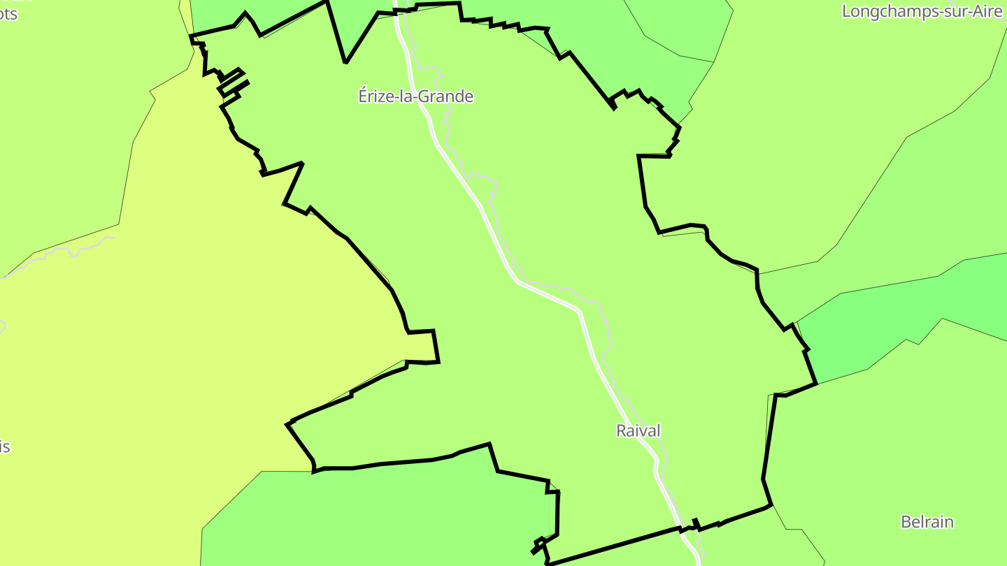 Carte des prix de l'immobilier Raival