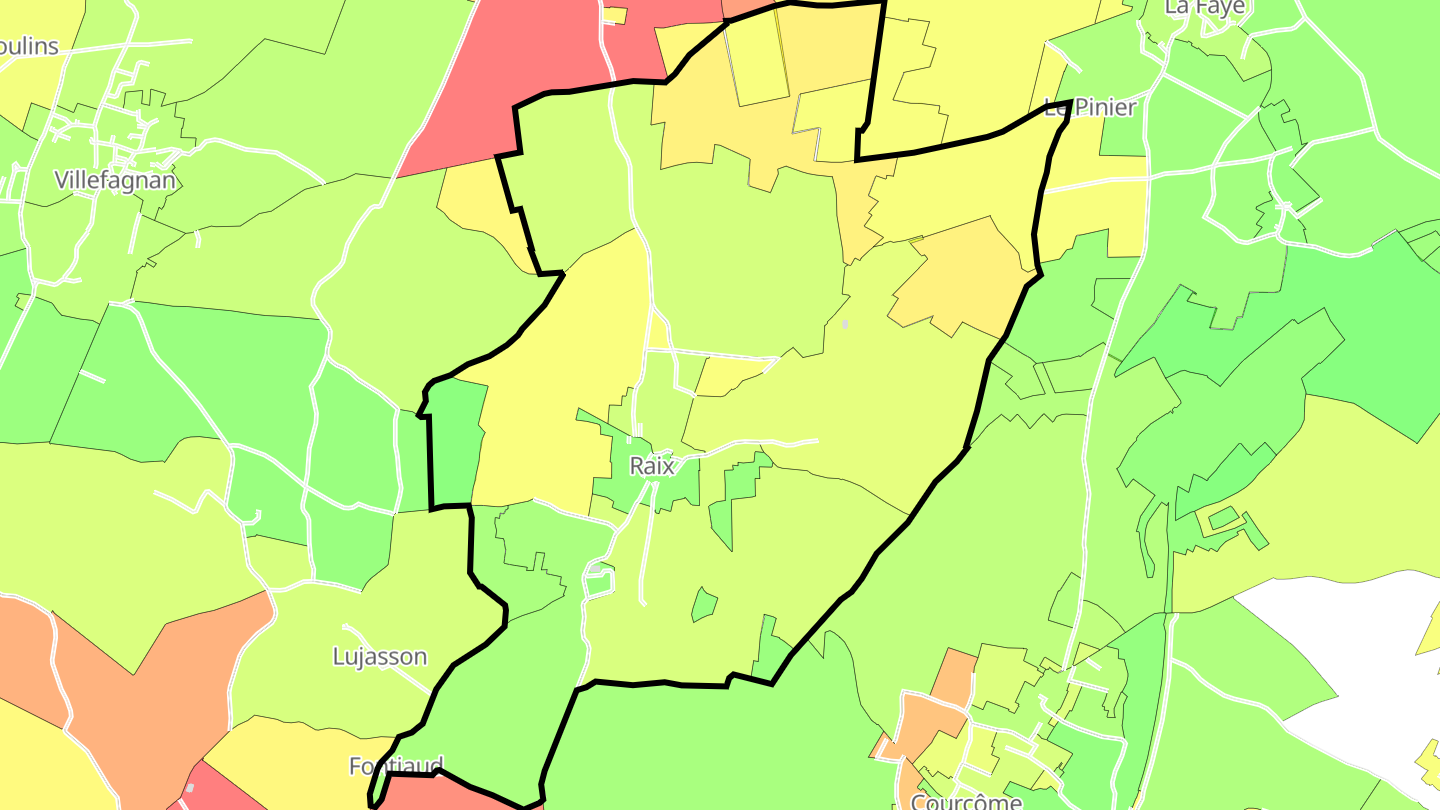 Carte des prix de l'immobilier Raix