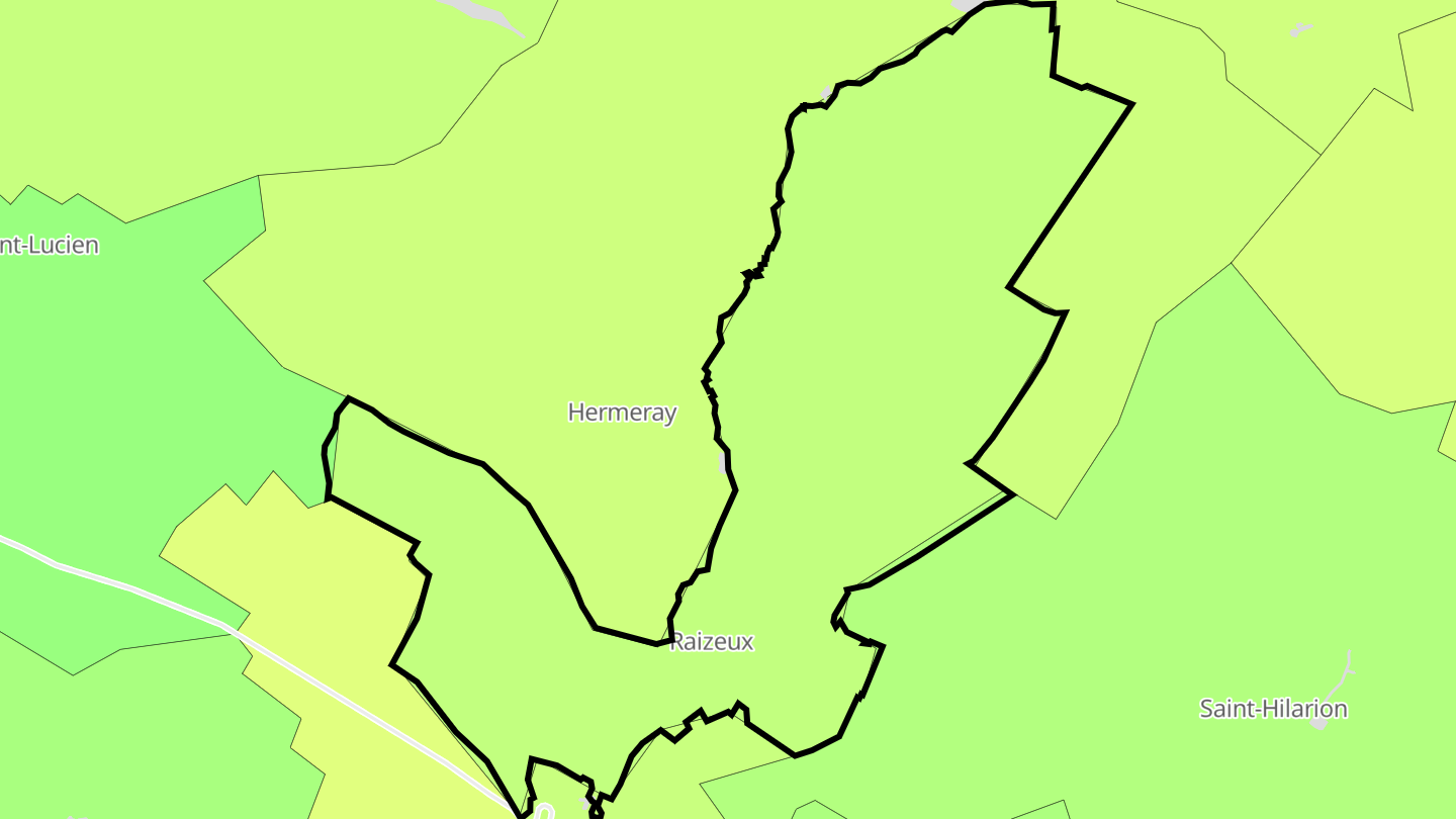 Carte des prix de l'immobilier Raizeux
