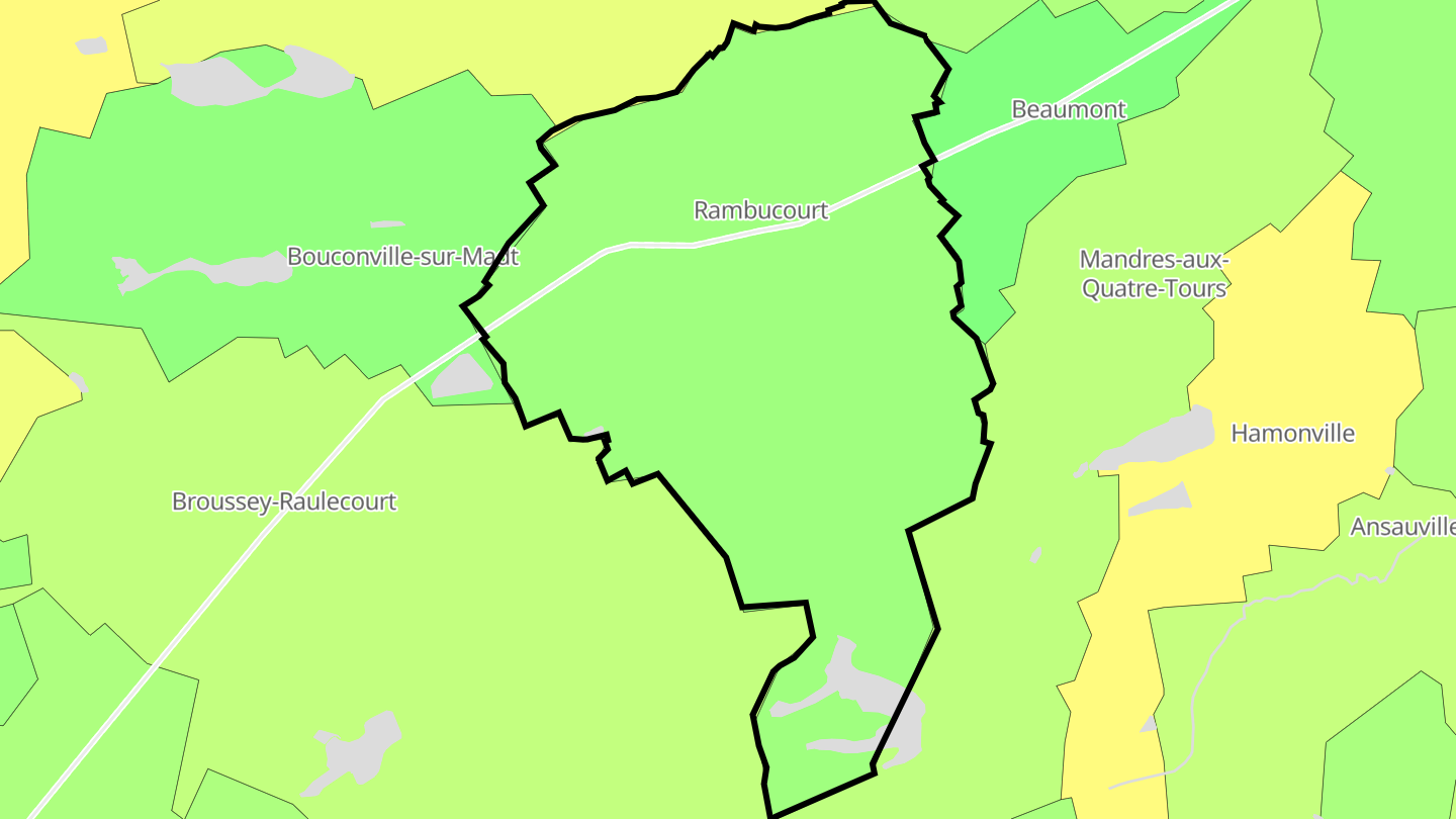 Carte des prix de l'immobilier Rambucourt