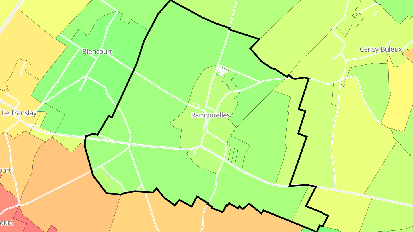 Carte des prix de l'immobilier Ramburelles