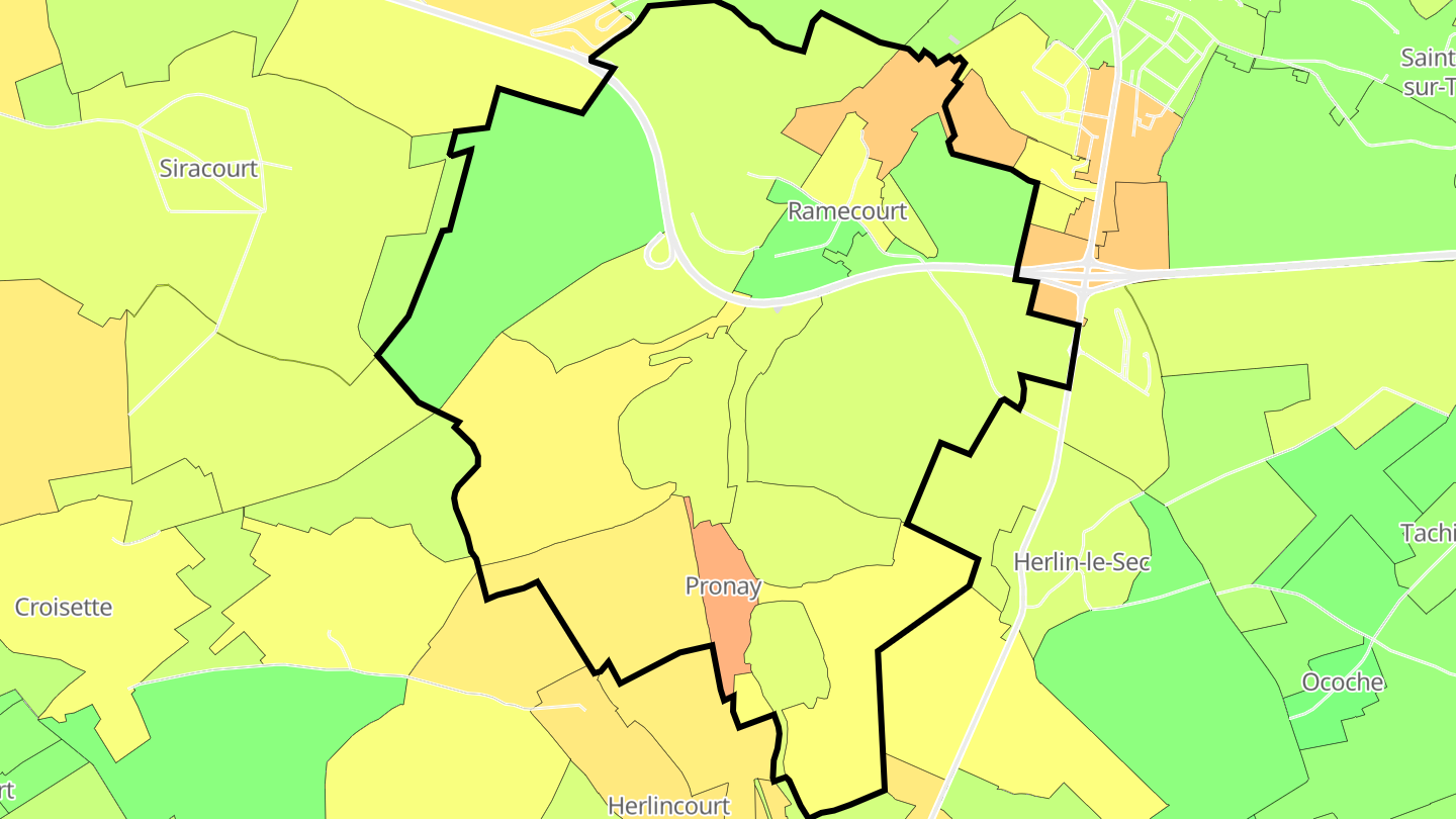 Carte des prix de l'immobilier Ramecourt