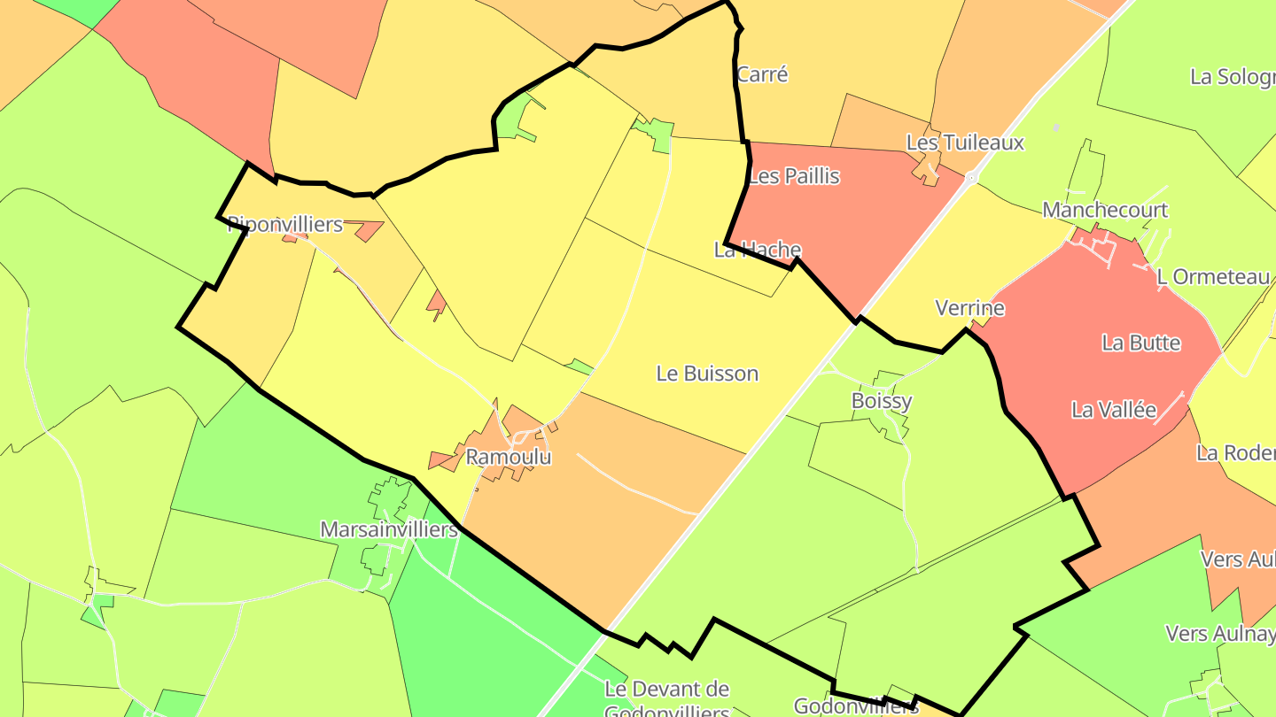 Carte des prix de l'immobilier Ramoulu