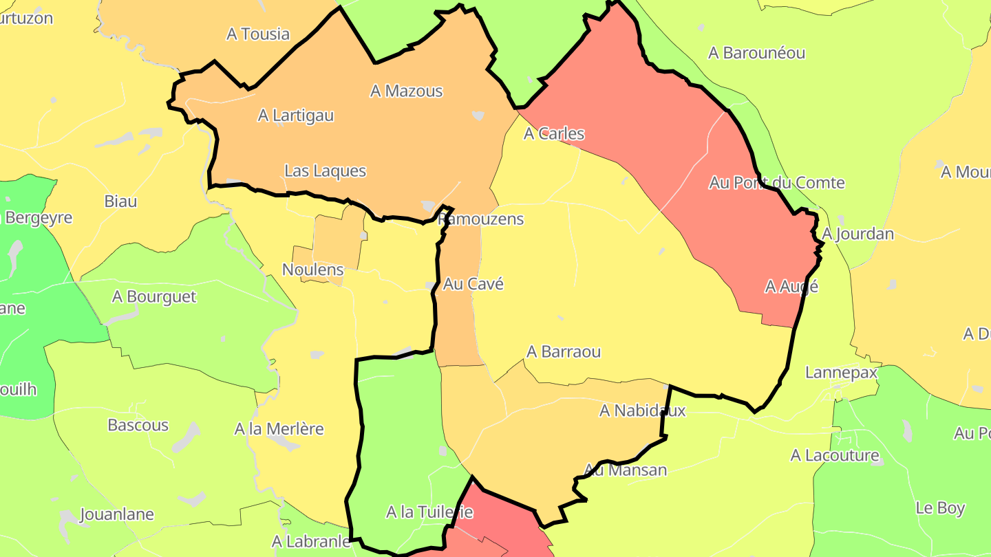 Carte des prix de l'immobilier Ramouzens