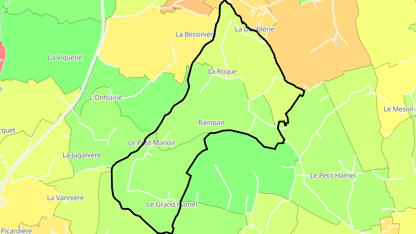 Carte des prix de l'immobilier Rampan
