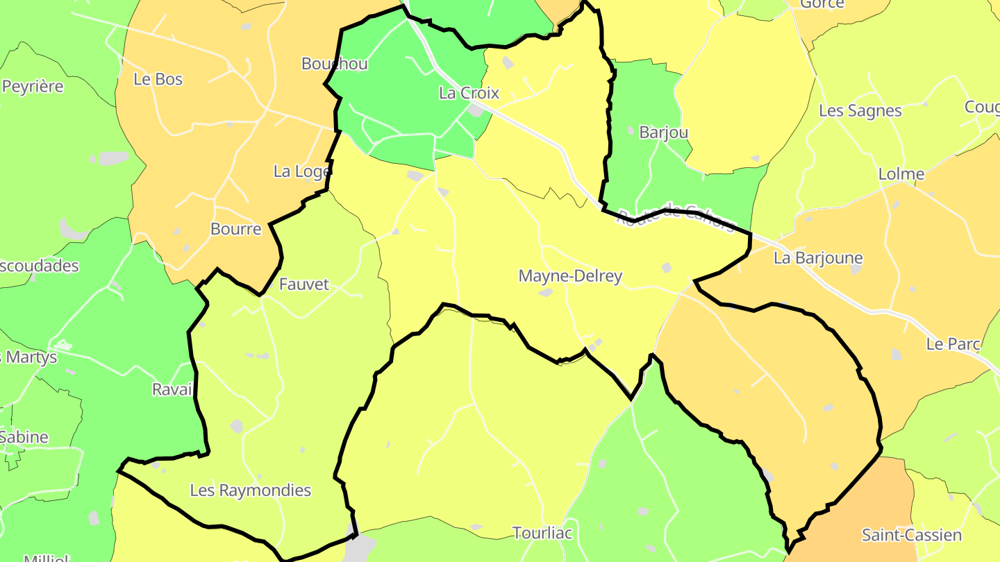Carte des prix de l'immobilier Rampieux