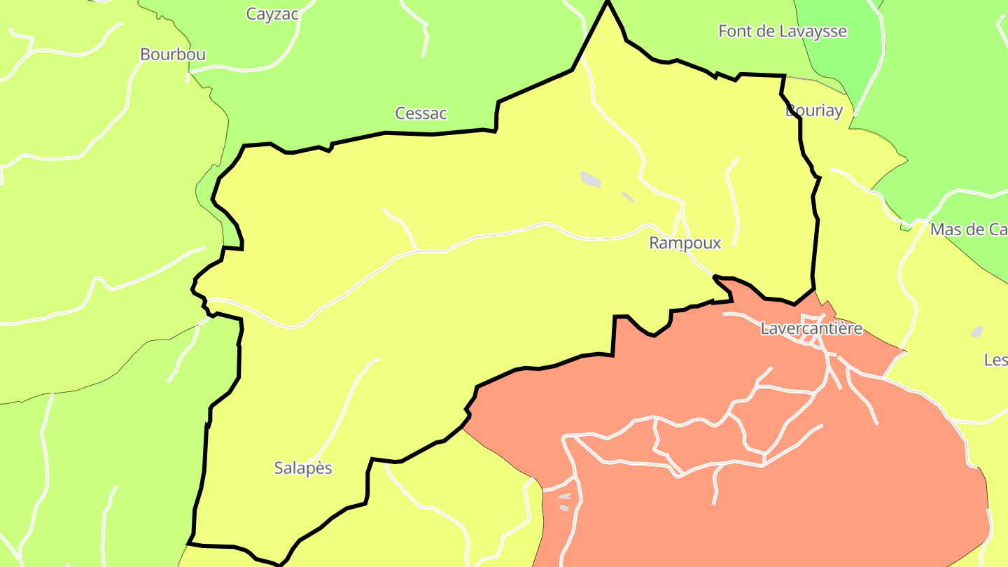 Carte des prix de l'immobilier Rampoux