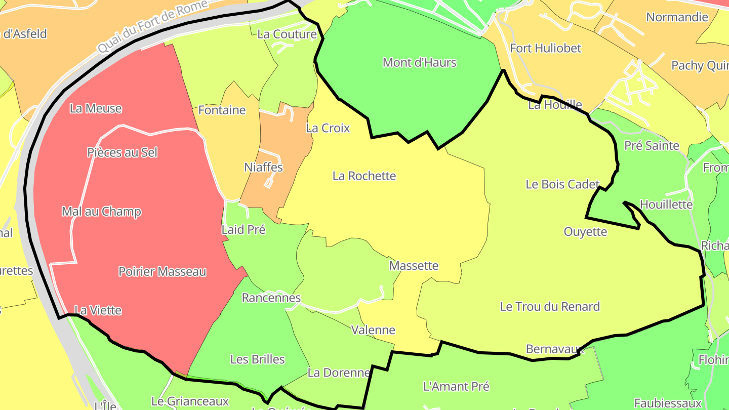 Carte des prix de l'immobilier Rancennes