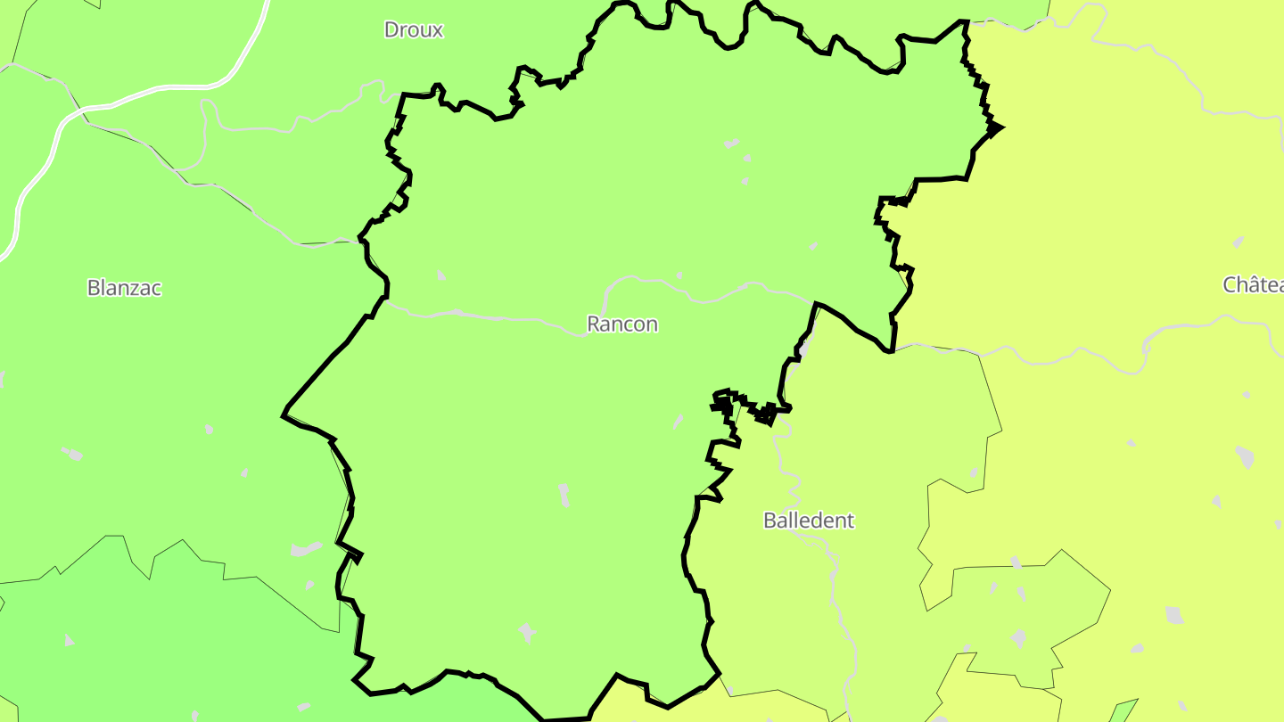 Carte des prix de l'immobilier Rancon
