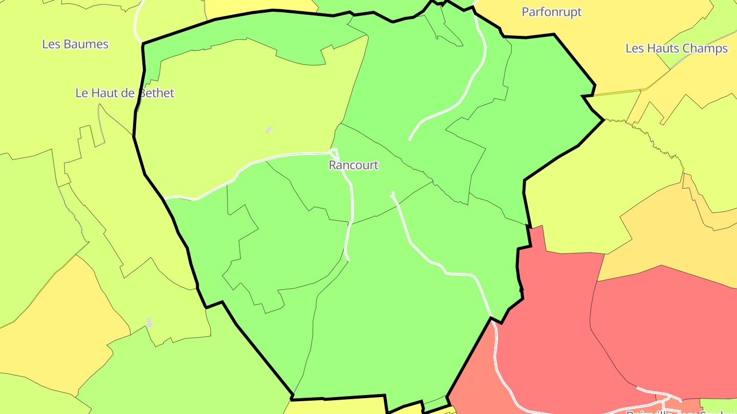 Carte des prix de l'immobilier Rancourt