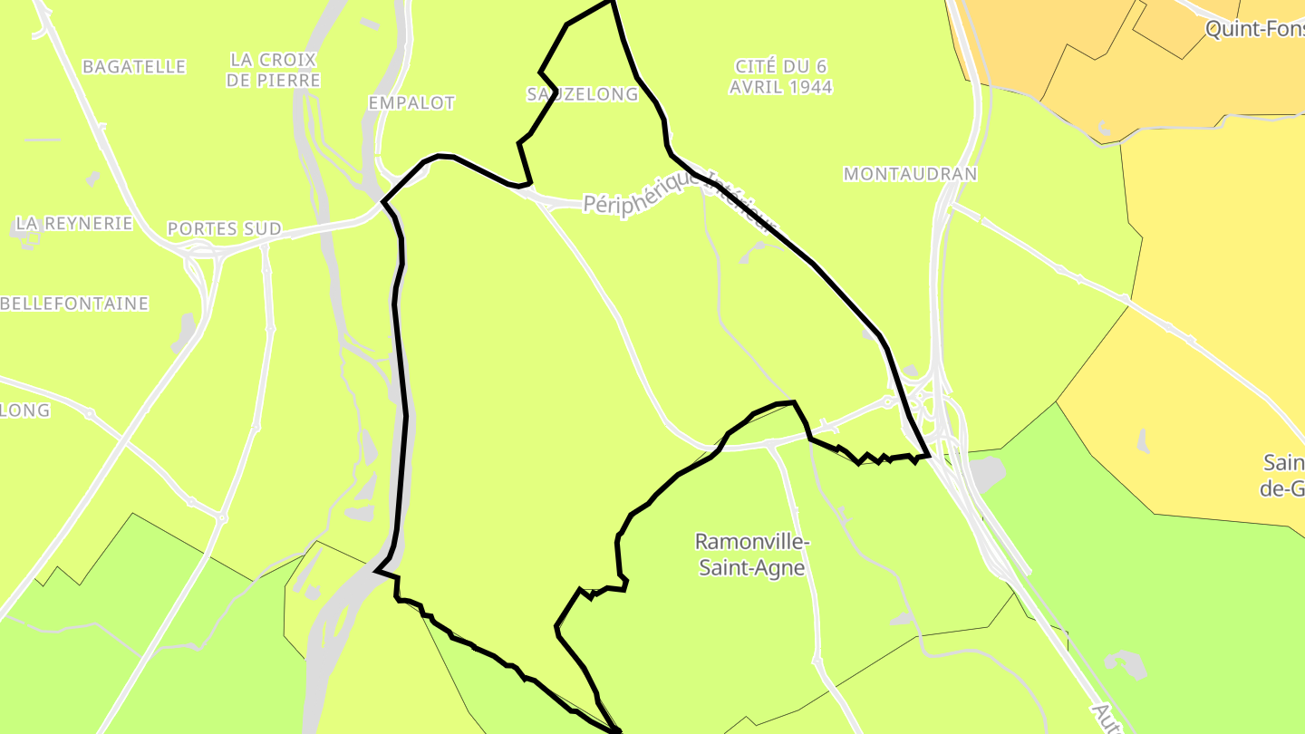 Carte des prix de l'immobilier Rangueil, Sauzelong, Pech David, Pouvourville