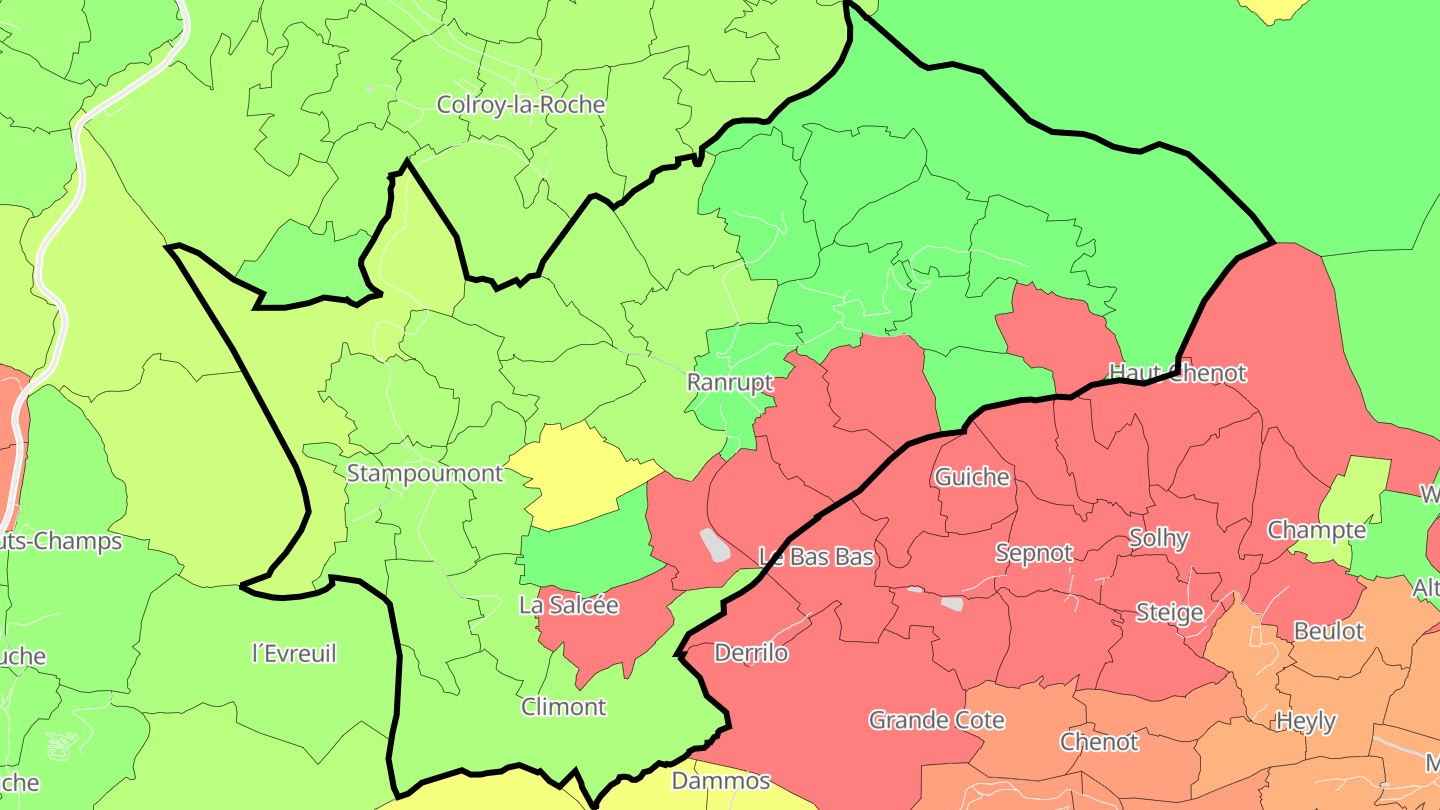Carte des prix de l'immobilier Ranrupt