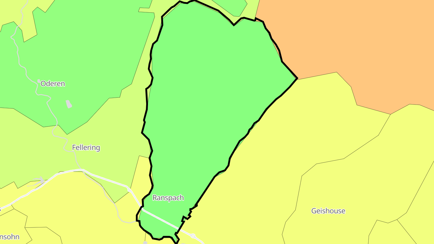 Carte des prix de l'immobilier Ranspach