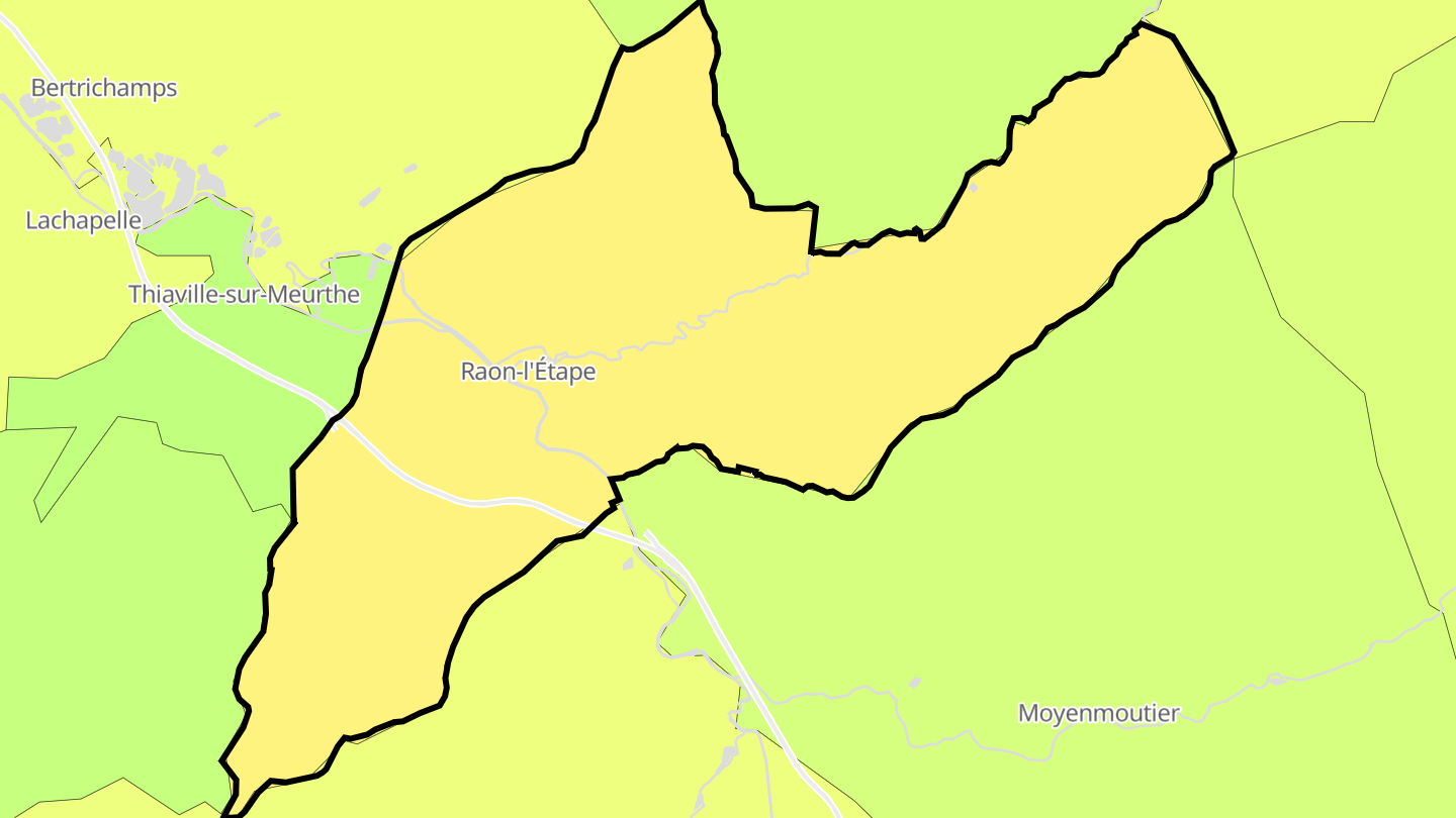 Carte des prix de l'immobilier Raon-l'Étape