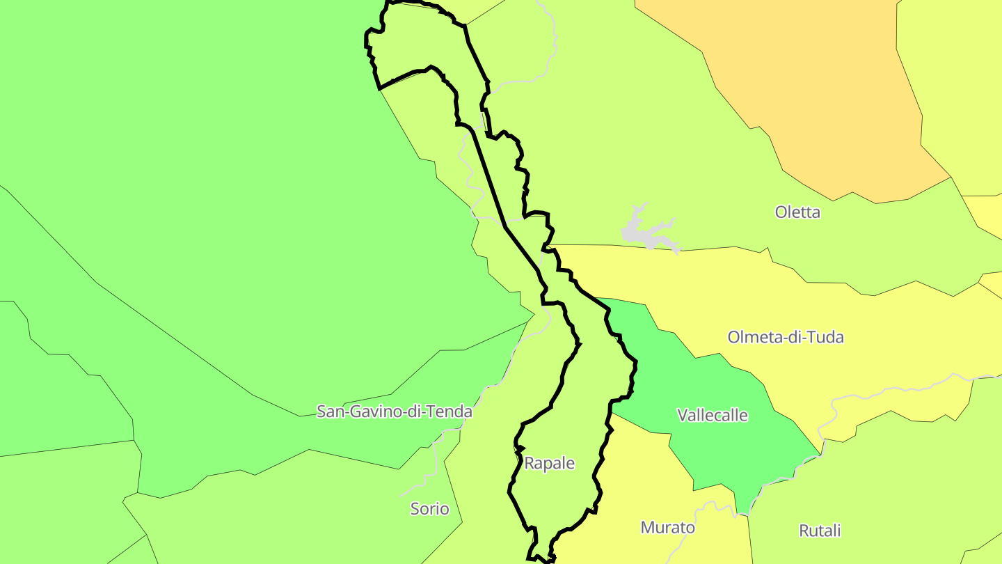 Carte des prix de l'immobilier Rapale
