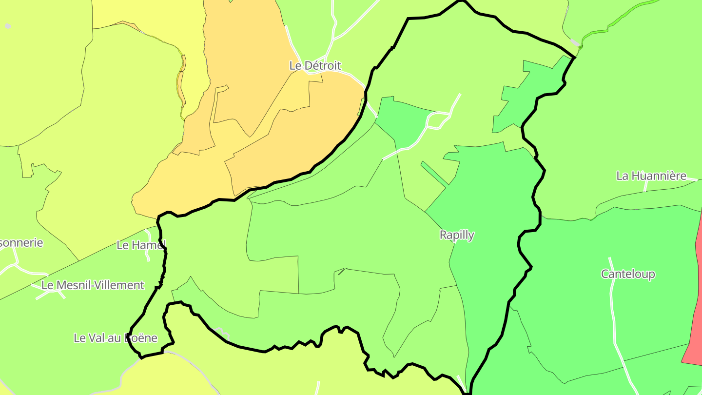 Carte des prix de l'immobilier Rapilly