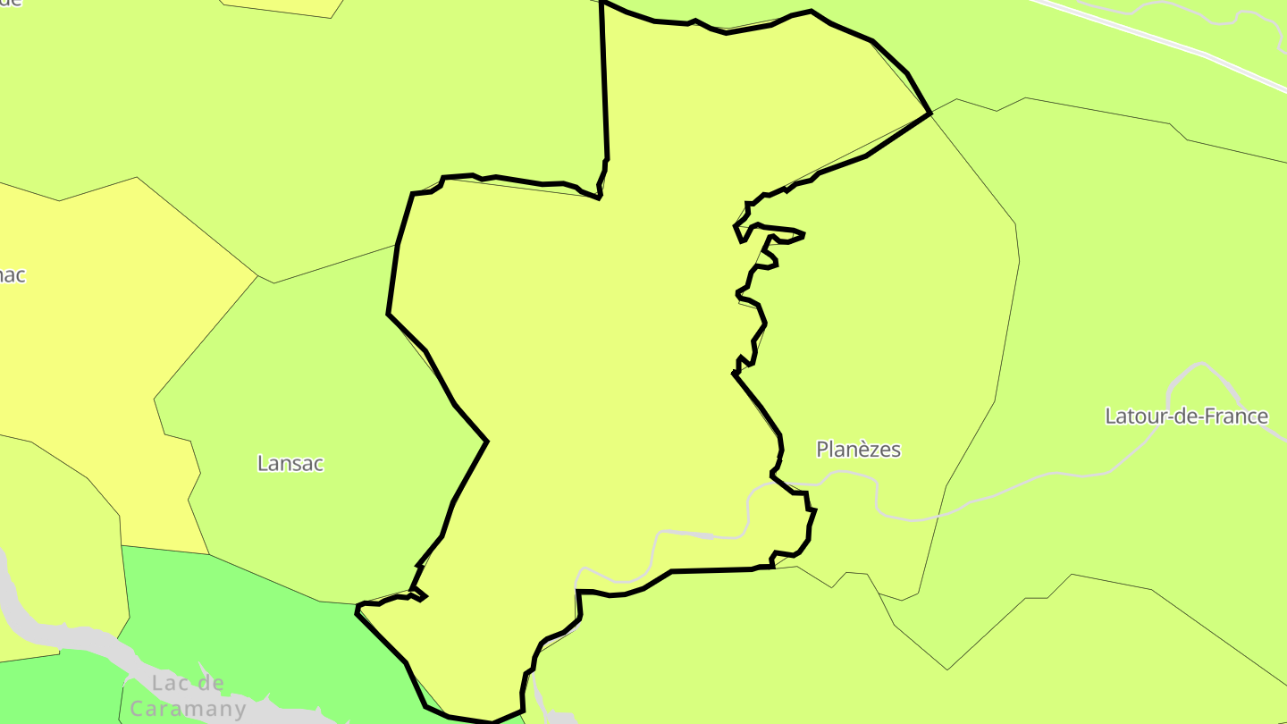 Carte des prix de l'immobilier Rasiguères
