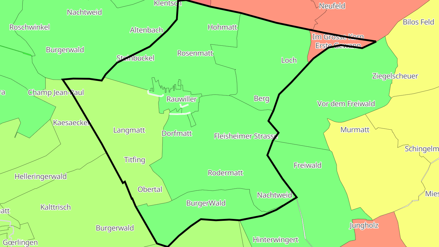 Carte des prix de l'immobilier Rauwiller