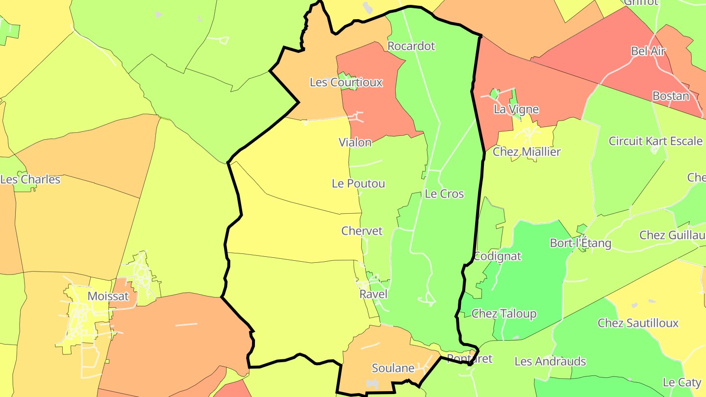 Carte des prix de l'immobilier Ravel