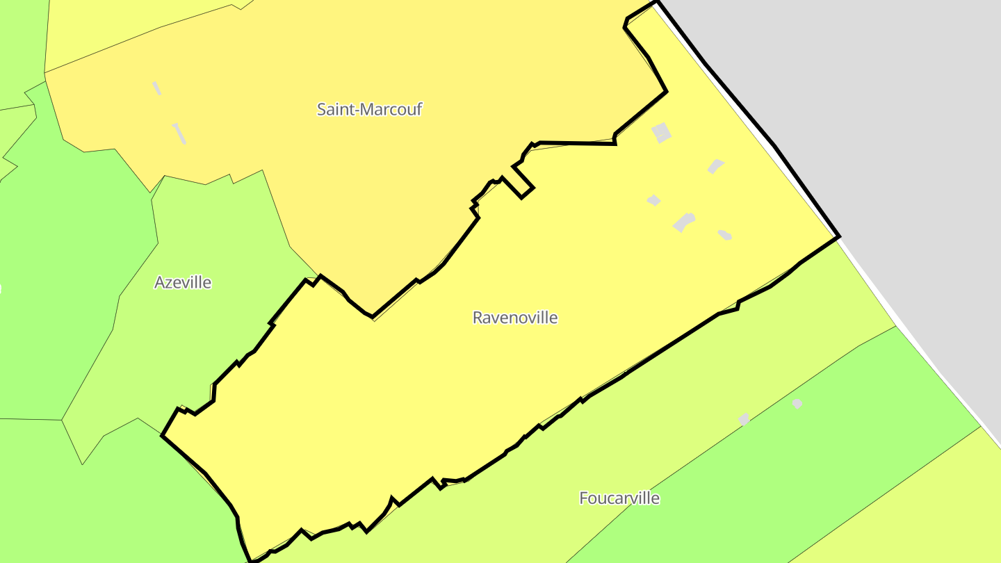 Carte des prix de l'immobilier Ravenoville