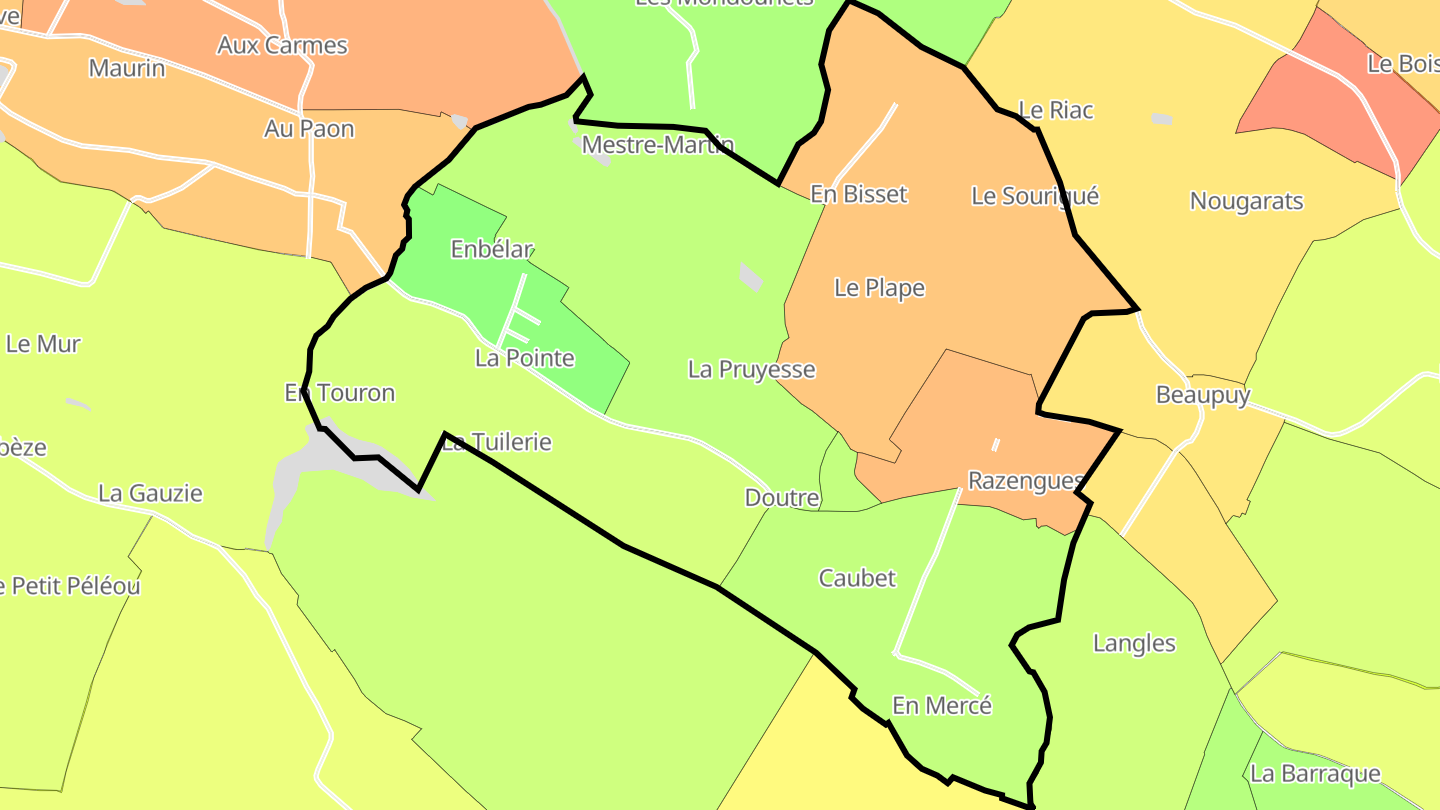 Carte des prix de l'immobilier Razengues