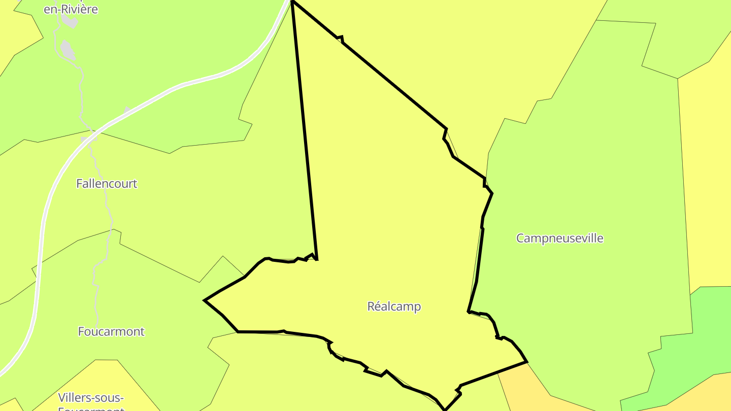 Carte des prix de l'immobilier Réalcamp