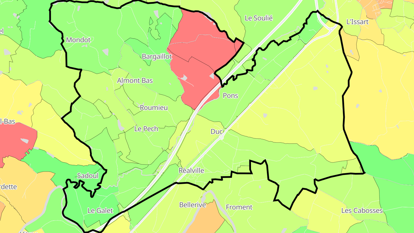 Carte des prix de l'immobilier Réalville
