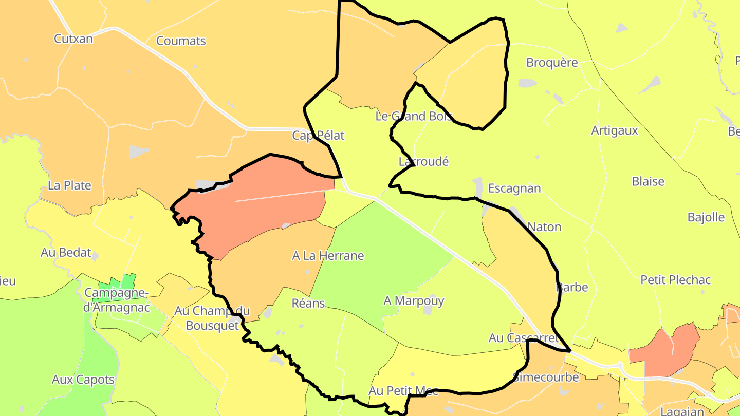 Carte des prix de l'immobilier Réans