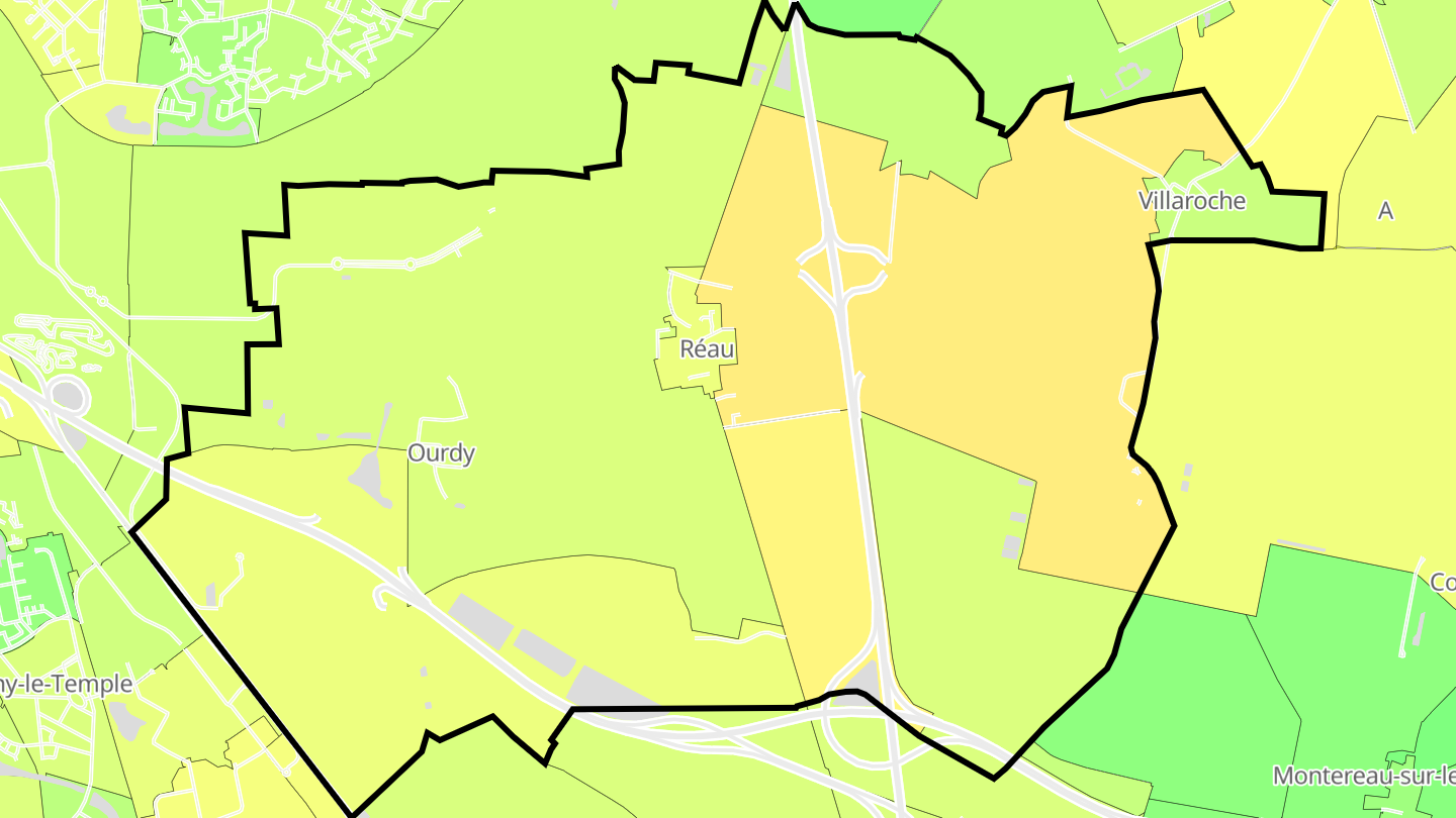 Carte des prix de l'immobilier Réau
