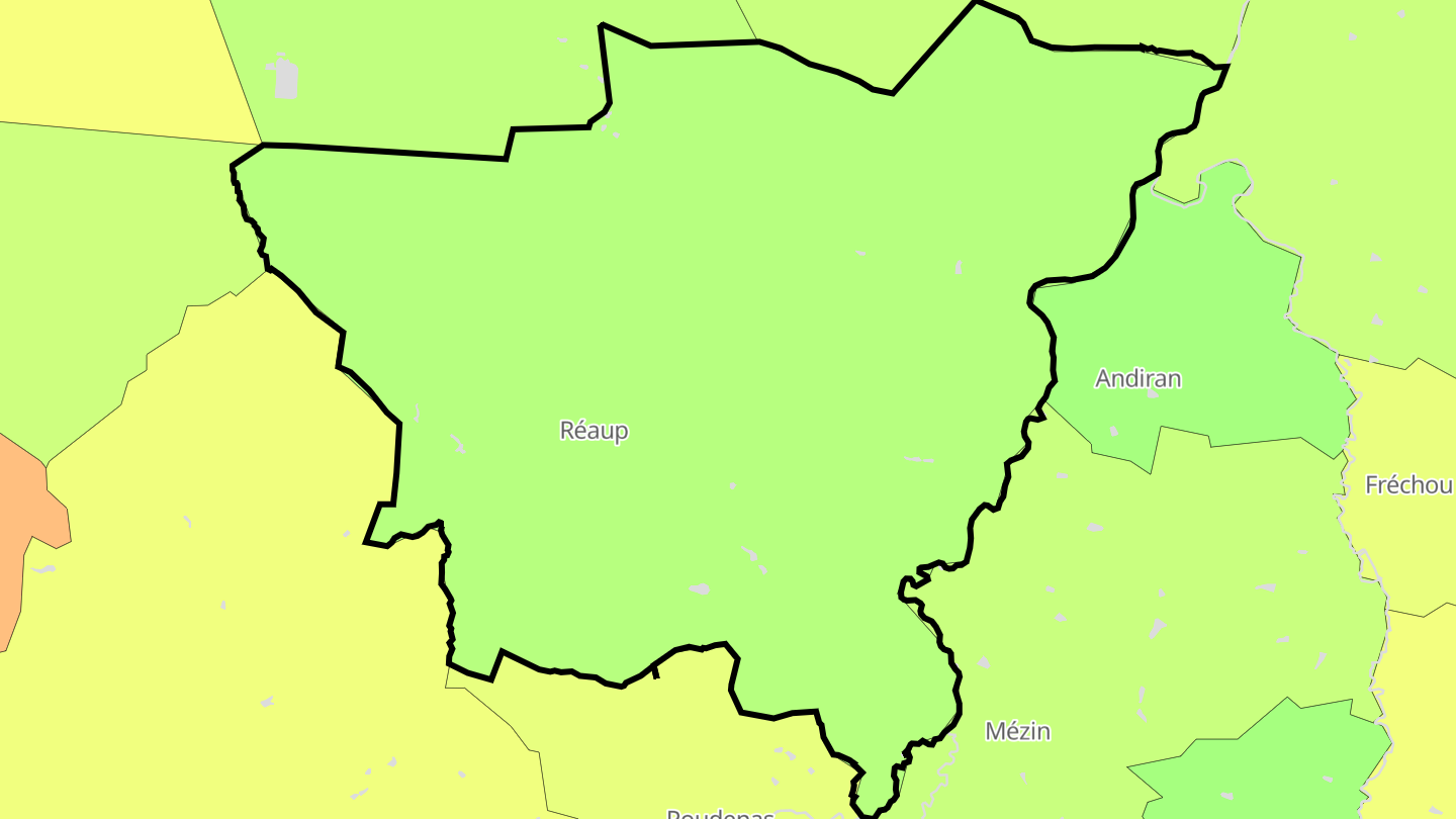 Carte des prix de l'immobilier Réaup-Lisse
