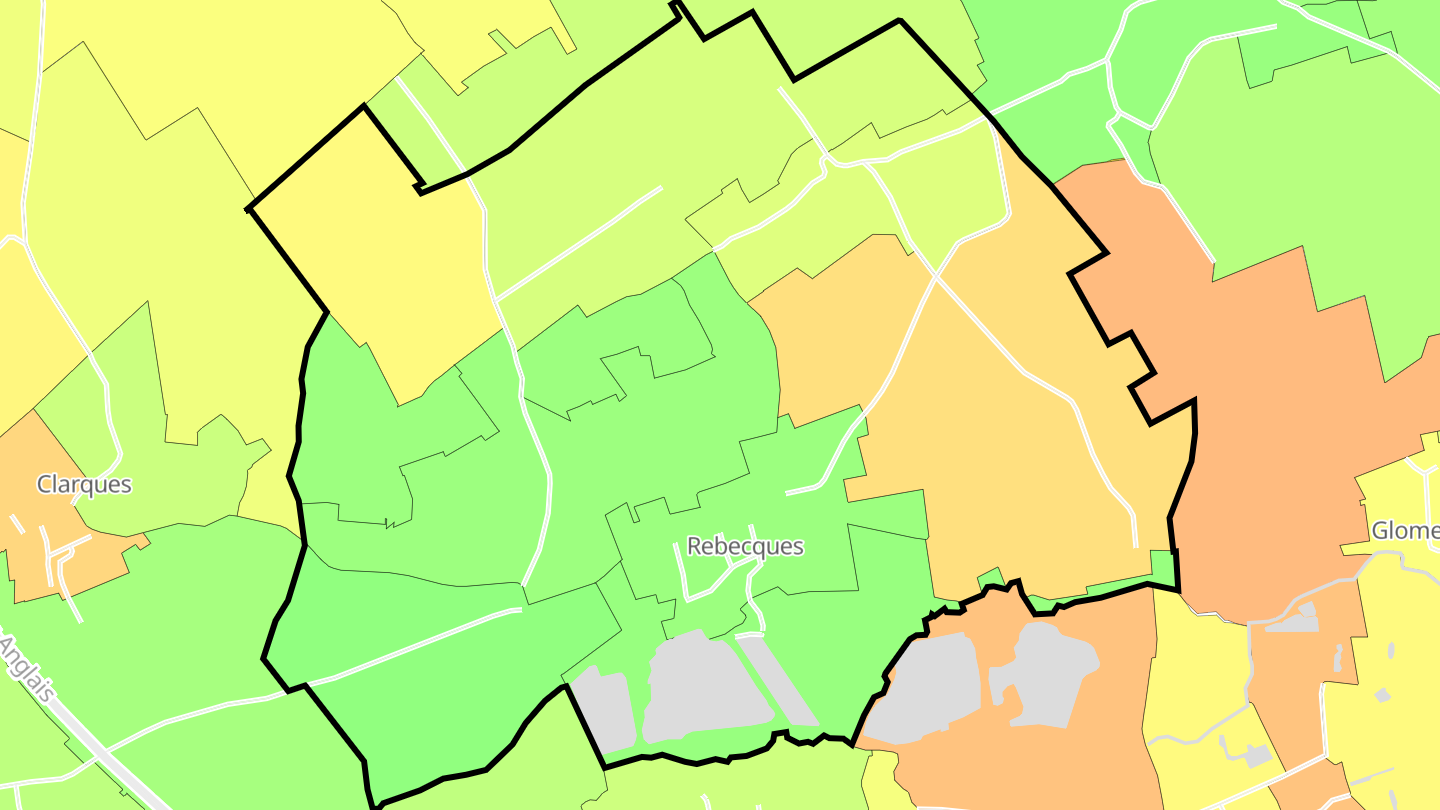 Carte des prix de l'immobilier Rebecques