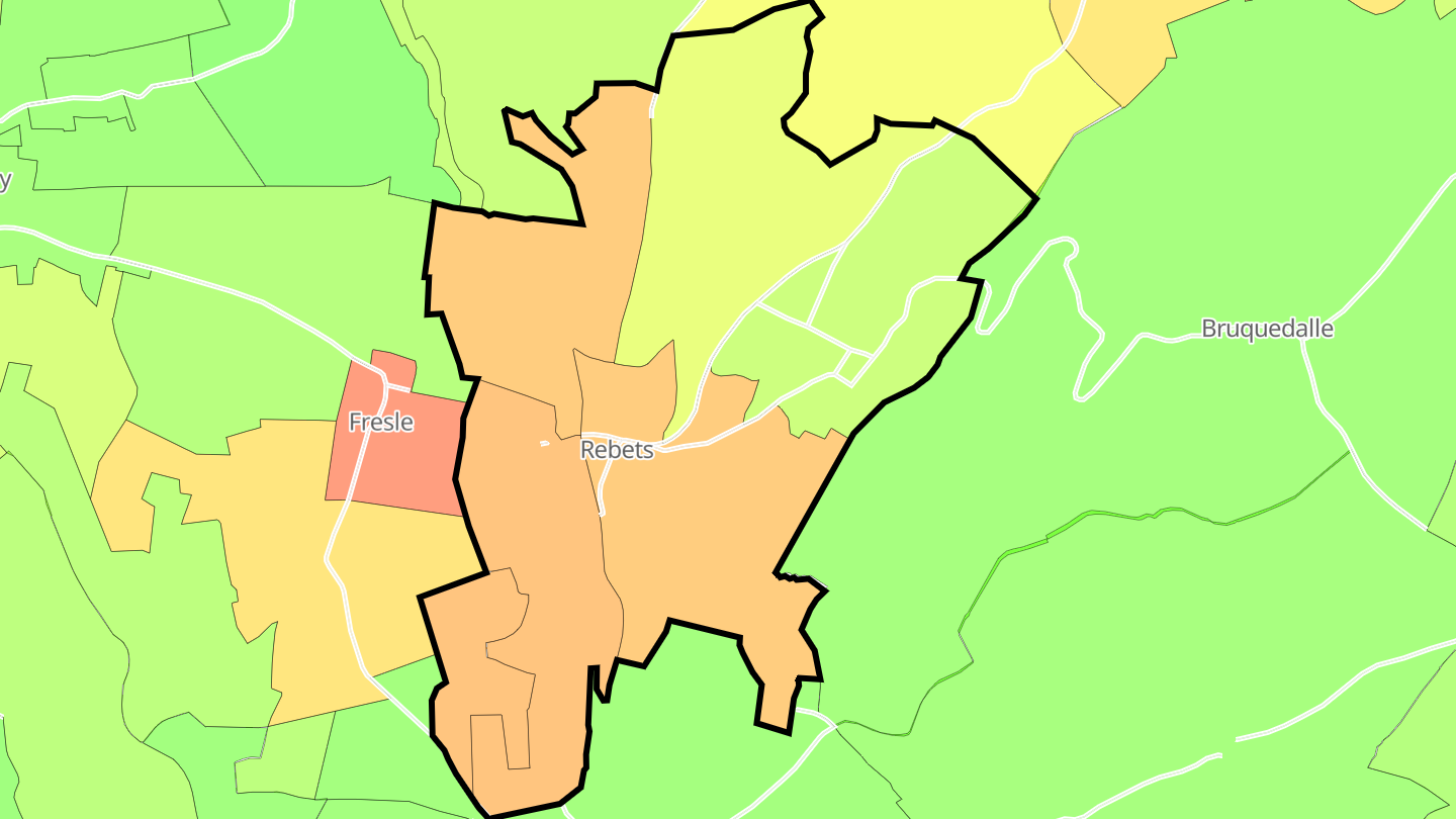 Carte des prix de l'immobilier Rebets