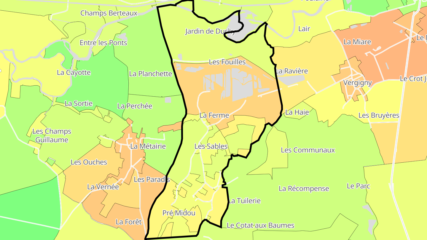 Carte des prix de l'immobilier Rebourseaux