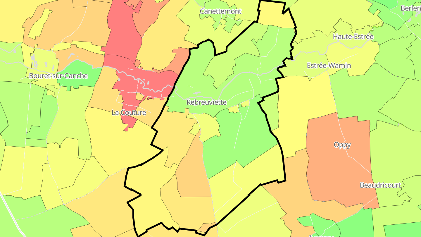 Carte des prix de l'immobilier Rebreuviette