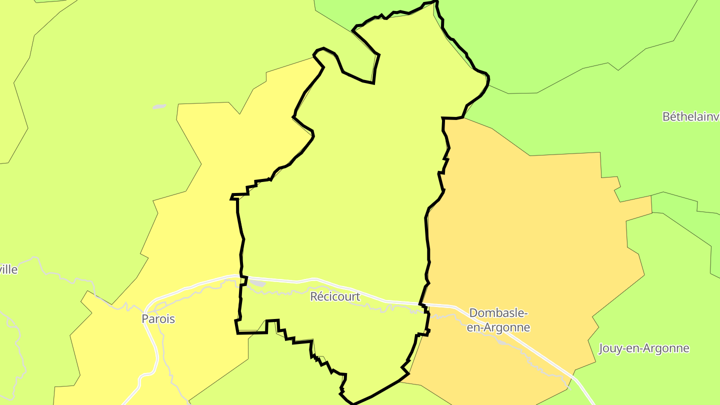 Carte des prix de l'immobilier Récicourt