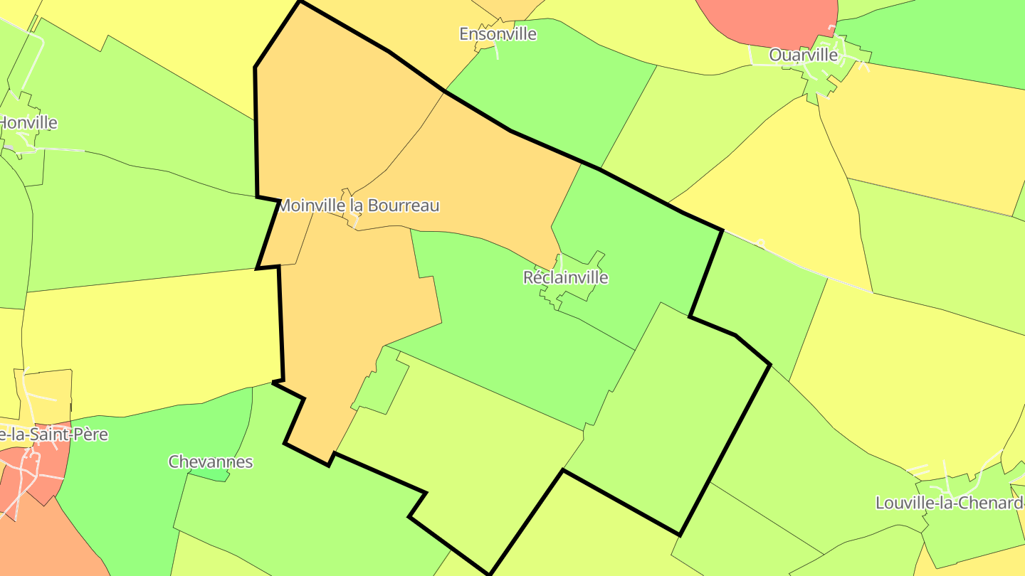 Carte des prix de l'immobilier Réclainville
