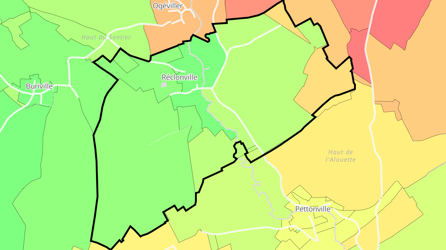 Carte des prix de l'immobilier Réclonville