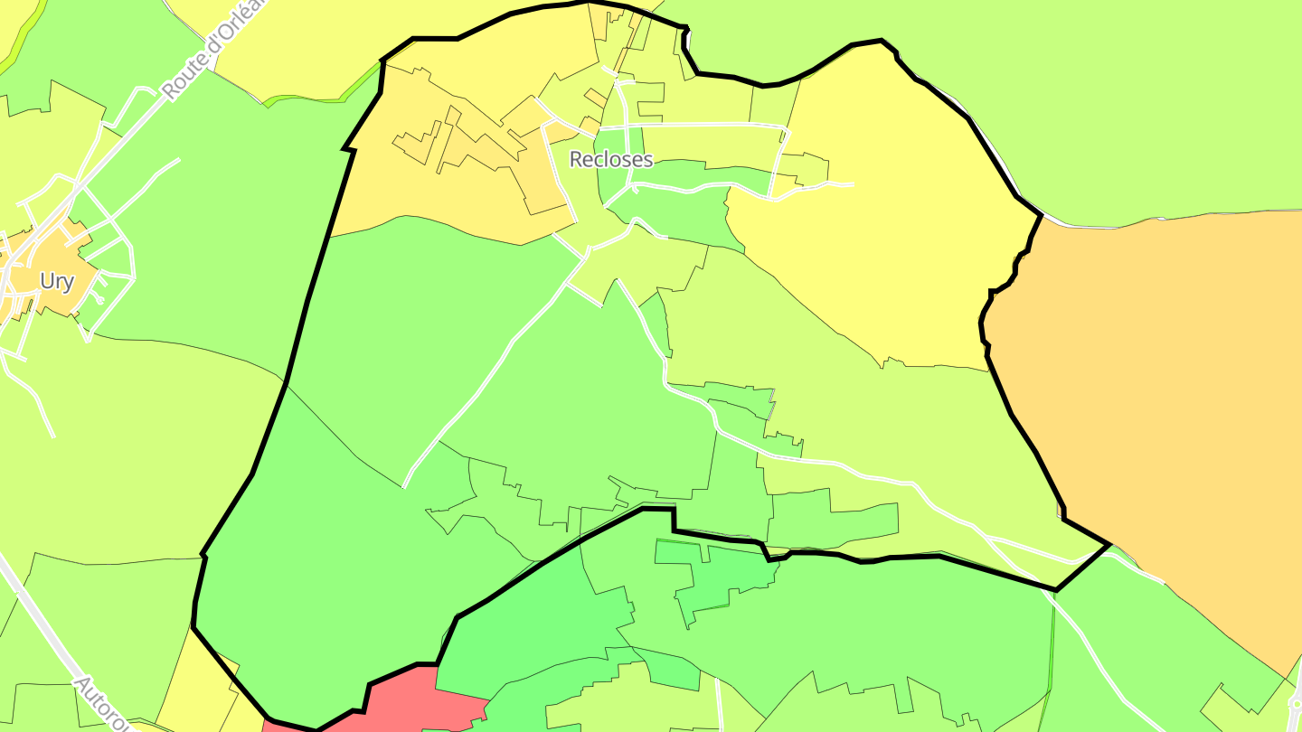 Carte des prix de l'immobilier Recloses