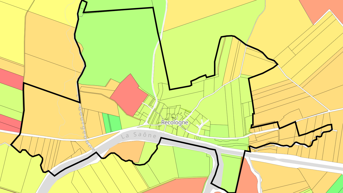 Carte des prix de l'immobilier Recologne