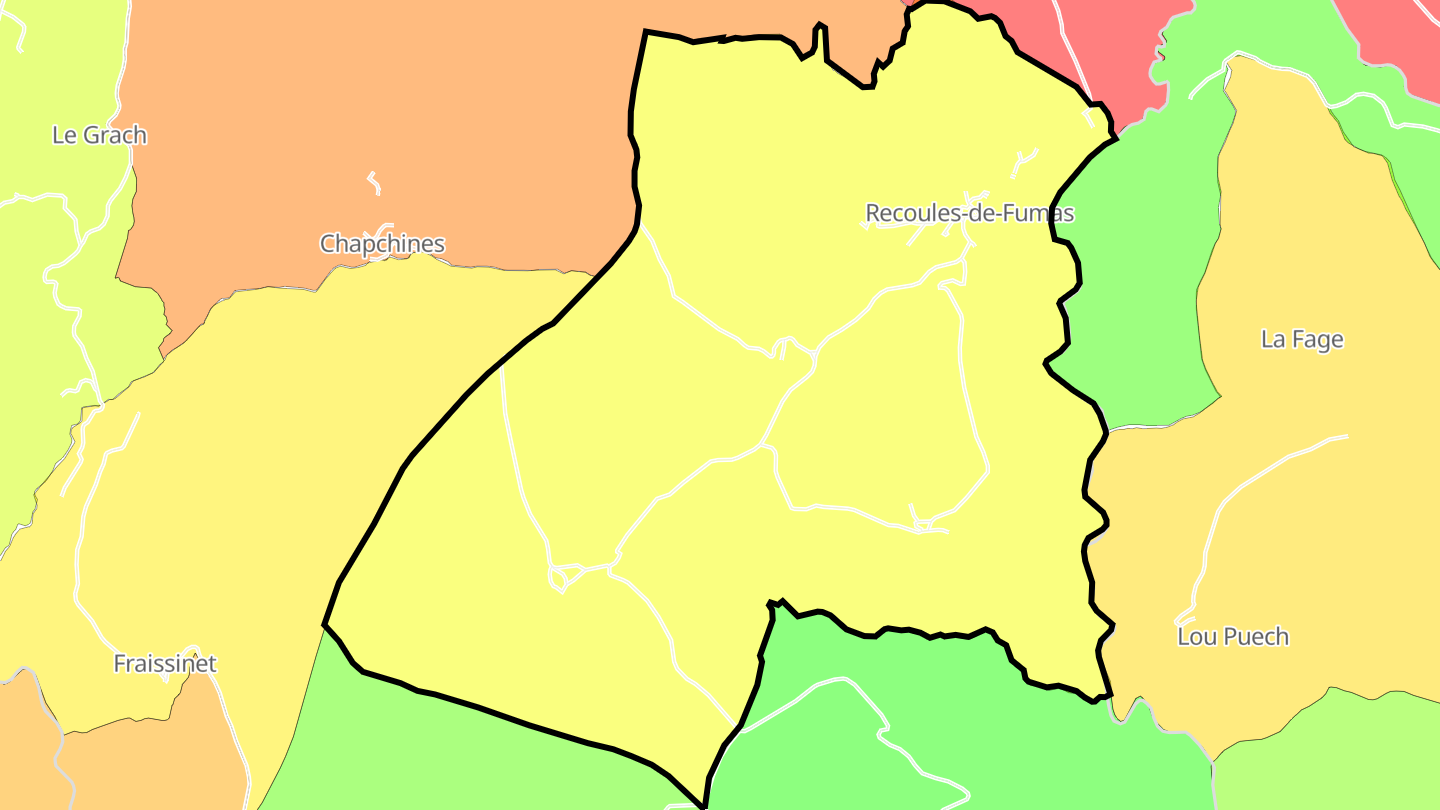 Carte des prix de l'immobilier Recoules-de-Fumas