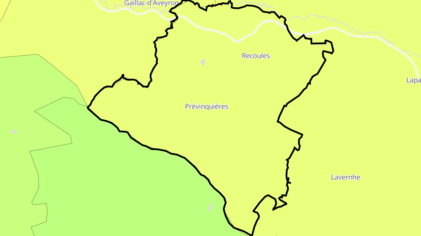 Carte des prix de l'immobilier Recoules-Prévinquières