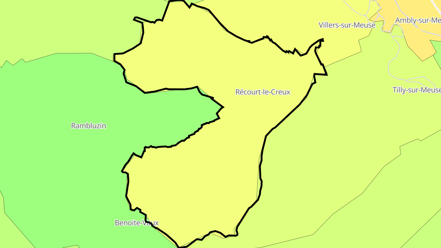Carte des prix de l'immobilier Récourt-le-Creux